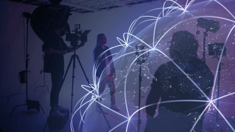 Filmmakers collaborating in the TyphoonOnDemand community