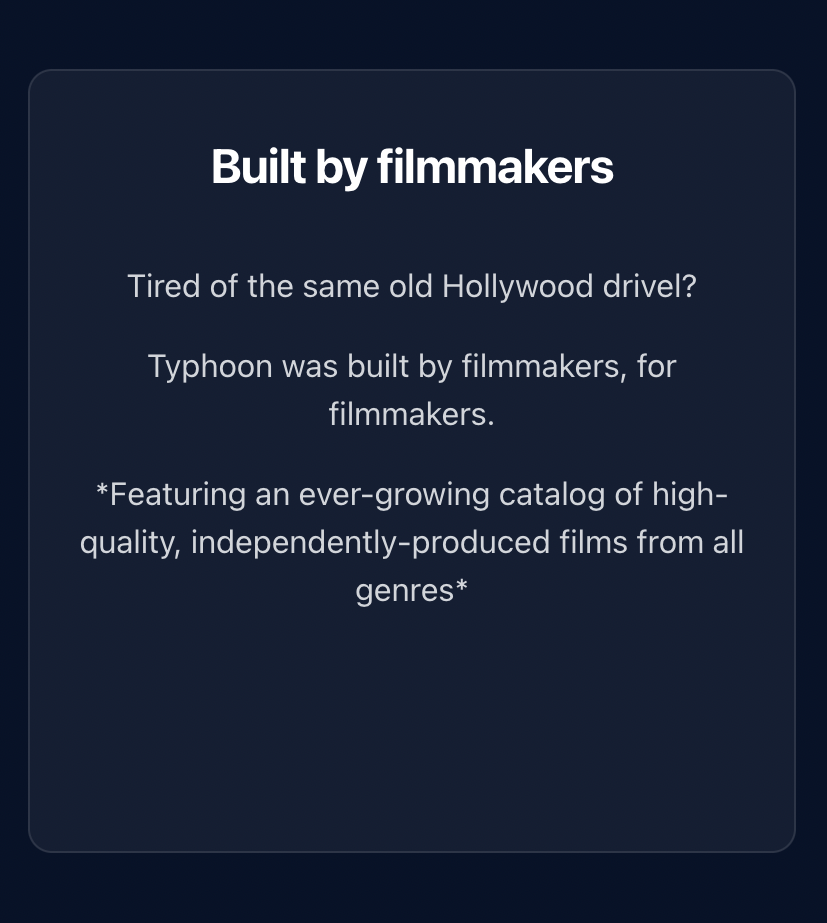 Built for Filmmakers